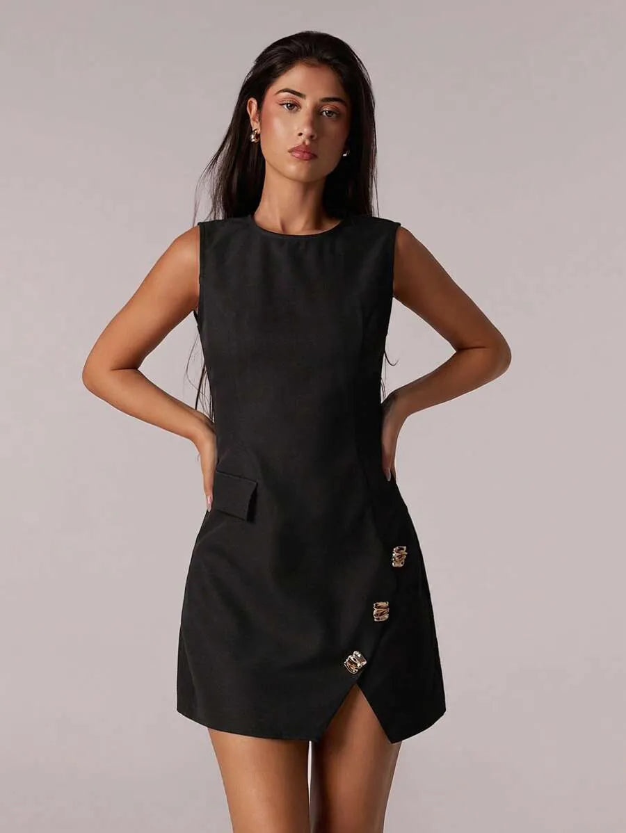 Midi button dress